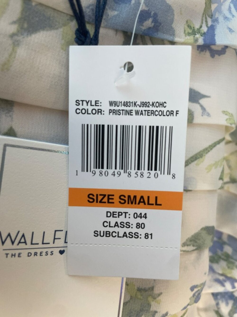 Wallflower Floral Maxi Dress With Puff Sleeves Pristine Watercolor Women's Sz S - Picture 6 of 9